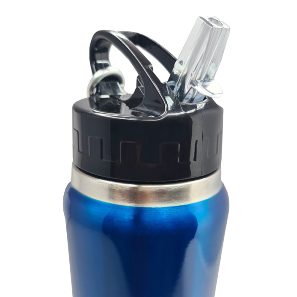 Alternative view of BRUNO θερμός BRN-0070, με καλαμάκι & γάντζο, anti-slip, 750ml, μπλε