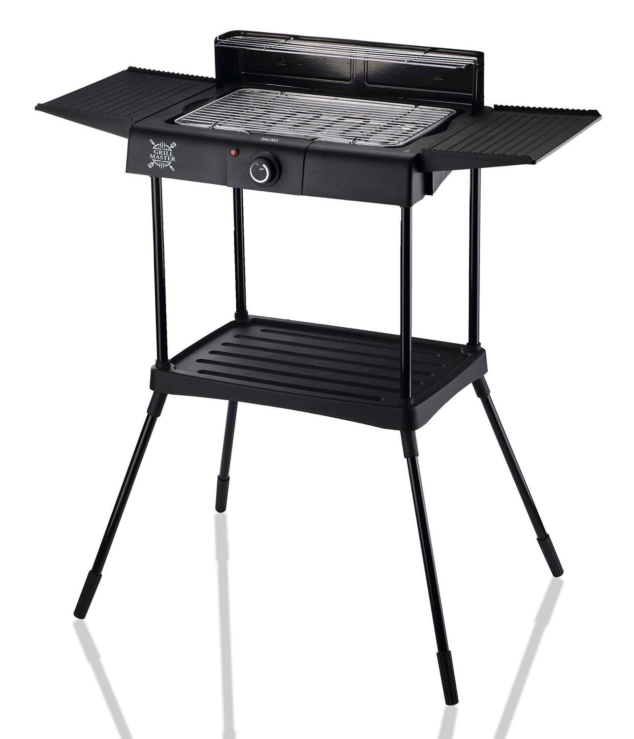 BRUNO επιδαπέδια ηλεκτρική ψησταριά BRN-0190, 2400W, με βάση & ρυθμιζόμενο θερμοστάτη, μαύρη