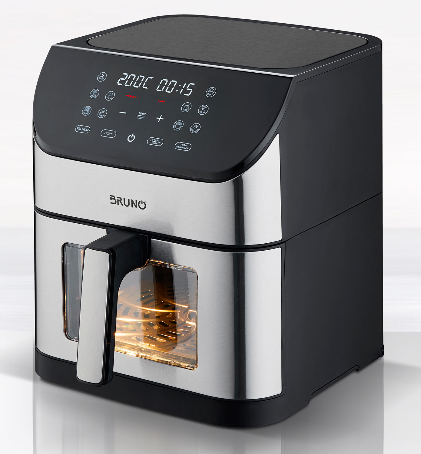 BRUNO φριτέζα αέρος BRN-0194, 8lt, 1800W, inox/μαύρη - Image 7