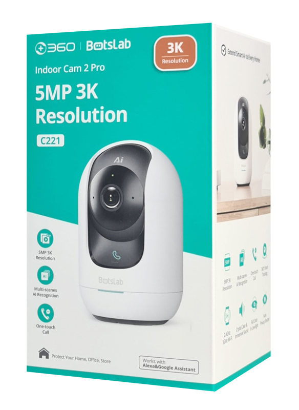 BOTSLAB smart κάμερα C221, 5MP/3K, WiFi, 360° PTZ, SD - Image 6