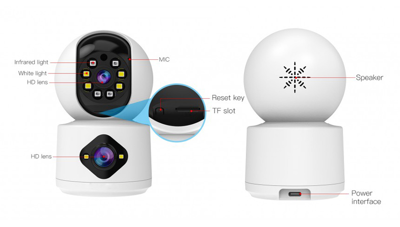 VSTARCAM smart κάμερα C992DR, 3MP, dual lens, Wi-Fi, PTZ, SD - Image 6
