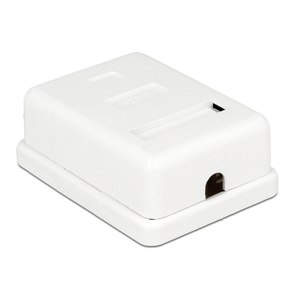 Alternative view of POWERTECH επιτοίχια πρίζα δικτύου CAB-N129, 1 θύρας, Cat.6 UTP, λευκή