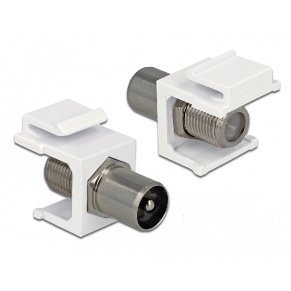 POWERTECH adapter καλωδίου κεραίας TV CAB-N155 για patch panel, λευκό