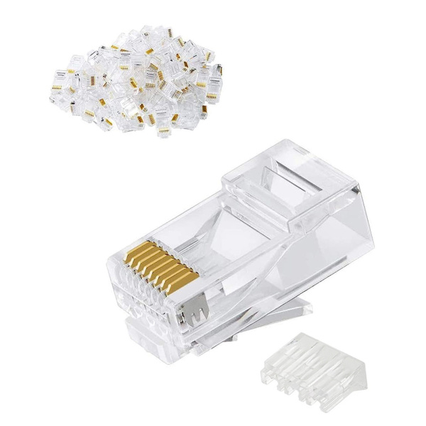 Alternative view of POWERTECH βύσμα RJ45 CAB-N352, Cat 6/6a UTP, modular, διάφανο, 50τμχ