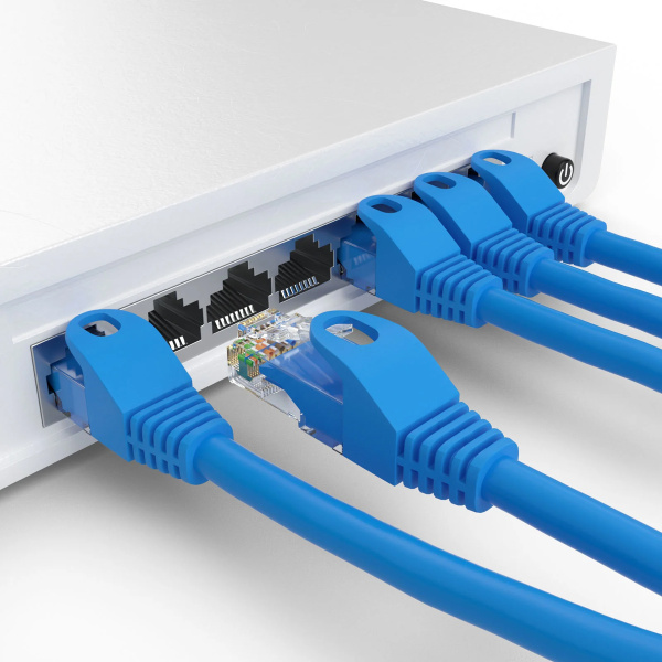 Alternative view of POWERTECH καλώδιο δικτύου CAB-N394, Cat 6 U/UTP, CCA, 250Hz, 5m, μπλε