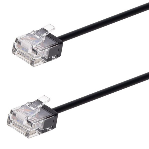 POWERTECH καλώδιο δικτύου CAB-N434, Cat 6A U/UTP, ultra slim, copper, 500MHz, 5m, μαύρο