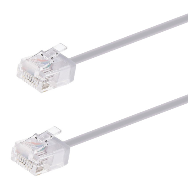 POWERTECH καλώδιο δικτύου CAB-N438, Cat 6A U/UTP, ultra slim, copper, 500MHz, 0.25m, γκρι
