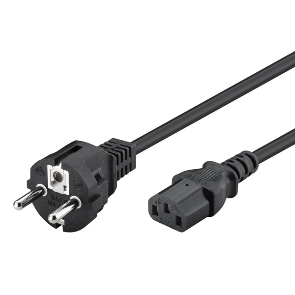 POWERTECH καλώδιο τροφοδοσίας CAB-P006, 3x 1mm², cooper, 1.5m, μαύρο