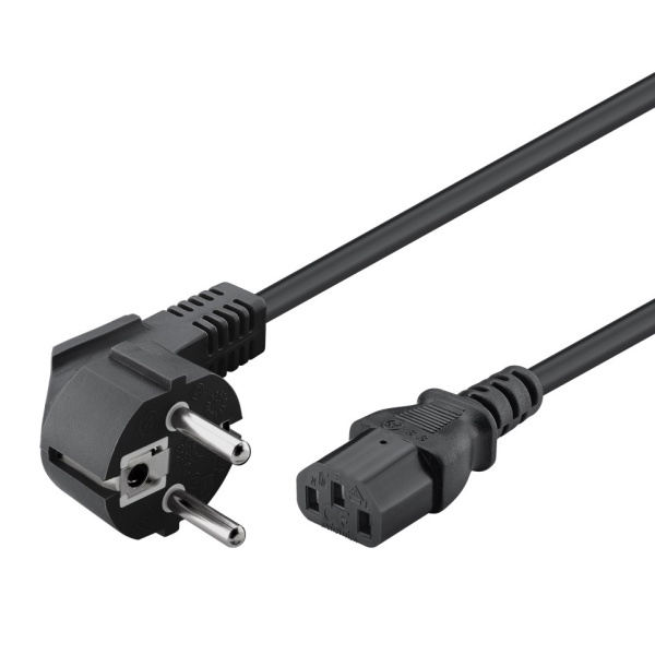POWERTECH καλώδιο τροφοδοσίας PC CAB-P016, 3x 0.50mm², 1.5m, μαύρο