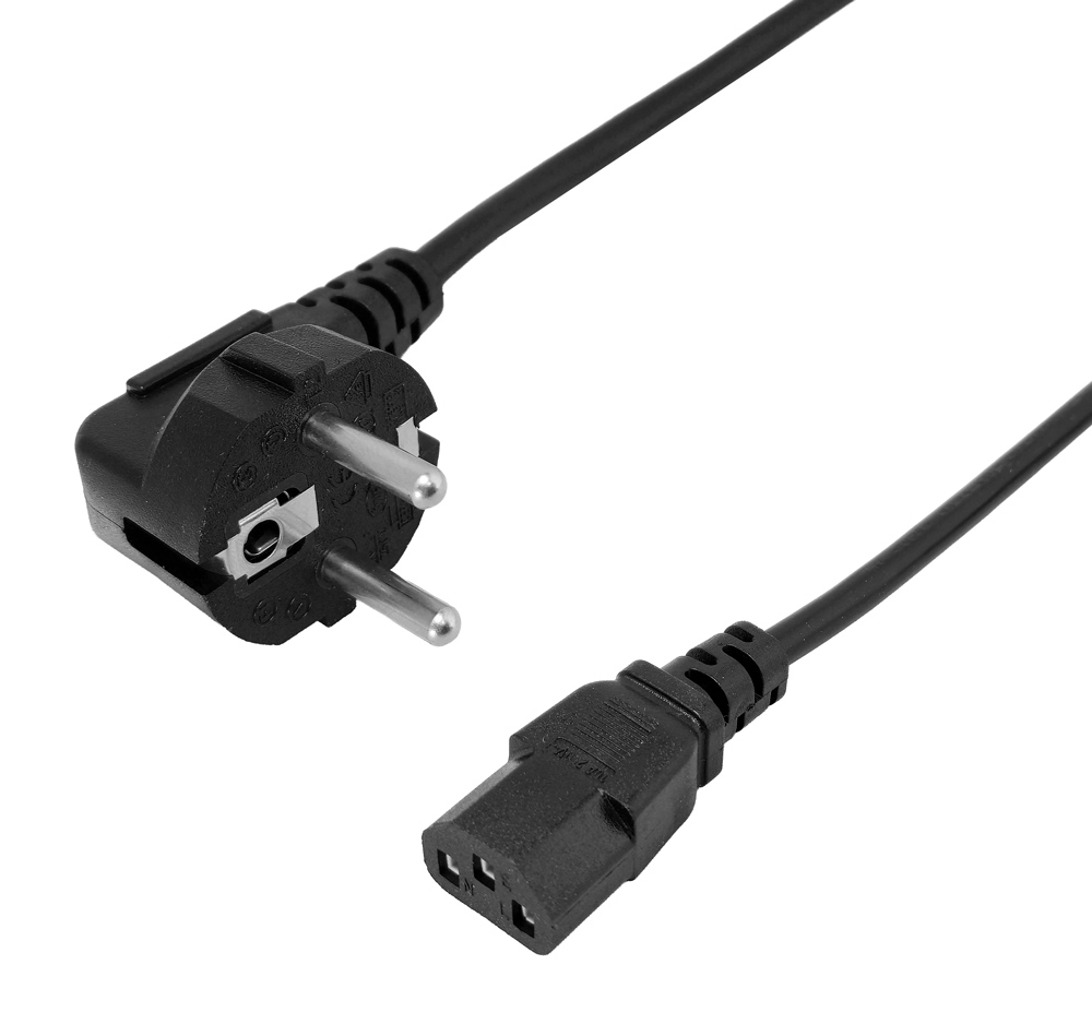 POWERTECH καλώδιο τροφοδοσίας CAB-P047, 3x 0.75mm², CCS, 2m, μαύρο