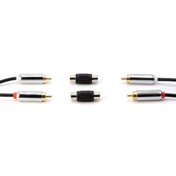 Alternative view of POWERTECH αντάπτορας RCA θηλυκό σε θηλυκό CAB-R021, μαύρος