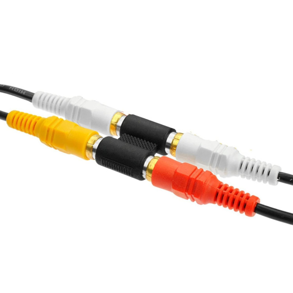 Alternative view of POWERTECH αντάπτορας 2x RCA θηλυκό σε θηλυκό CAB-R022, μαύρος