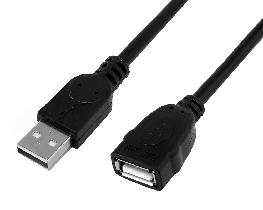 POWERTECH καλώδιο προέκτασης USB CAB-U160, 480Mbps, 1.5m, μαύρο, 10τμχ