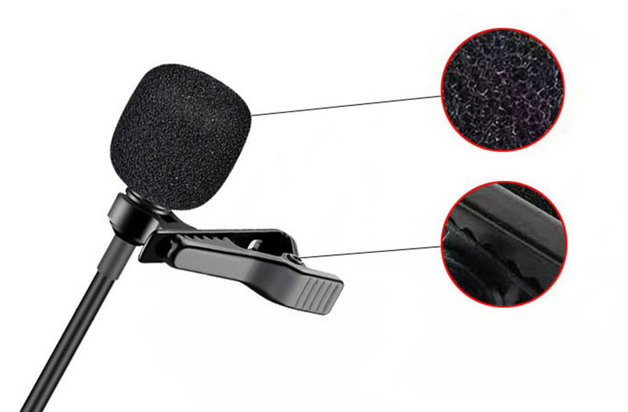 POWERTECH μικρόφωνο CAB-UC048 με ενσωματωμένο clip-on, USB-C, 1.5m μαύρο - Image 2