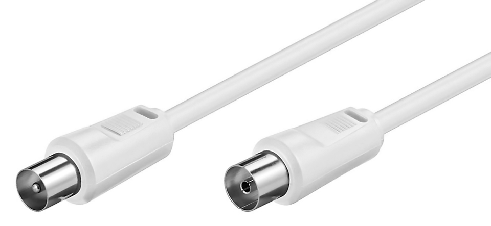 POWERTECH καλώδιο κεραίας RF αρσενικό - RF θηλυκό CAB-V018, λευκό, 10m