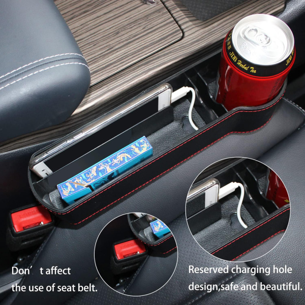 Alternative view of Σετ θηκών για καθίσματα αυτοκινήτου CAR-0014 με ποτηροθήκη, μαύρο, 2τμχ