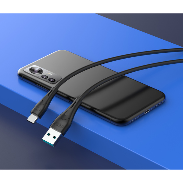 Alternative view of CELEBRAT καλώδιο USB-C σε USB CB-18T, 3A, 480Mbps, 1m, μαύρο