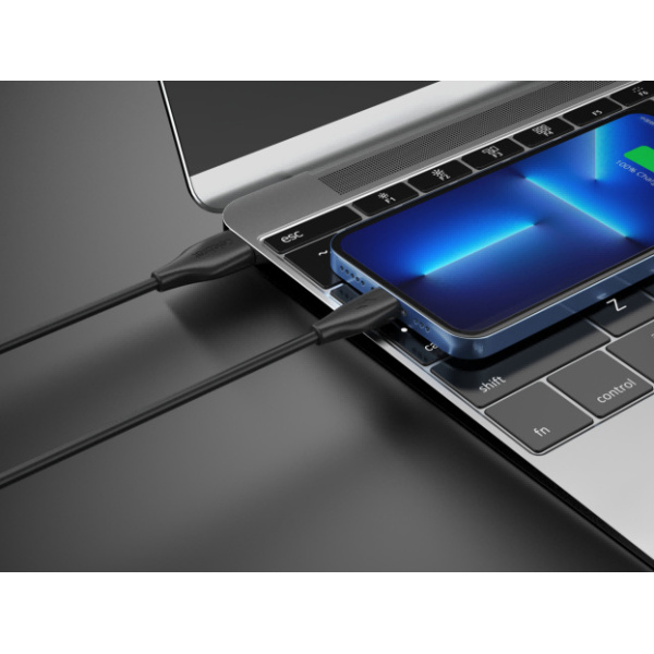 Alternative view of CELEBRAT καλώδιο USB-C σε USB CB-31A, 3A, 480Mbps, 1m, μαύρο