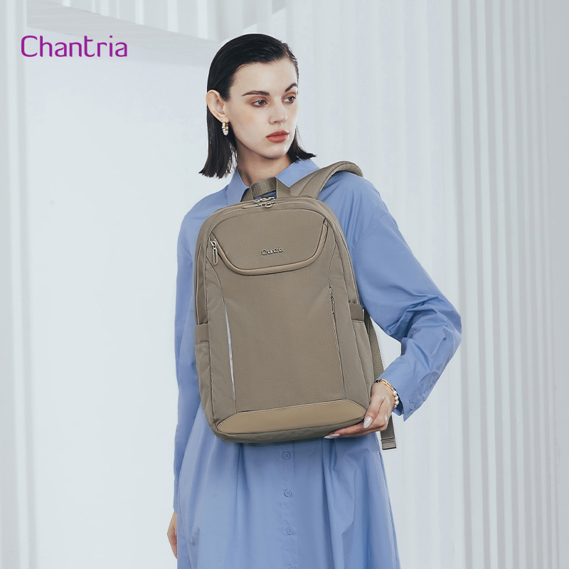 CHANTRIA γυναικεία τσάντα πλάτης CB00638 με θήκη laptop 15.6", 20.2L, χακί - Image 2