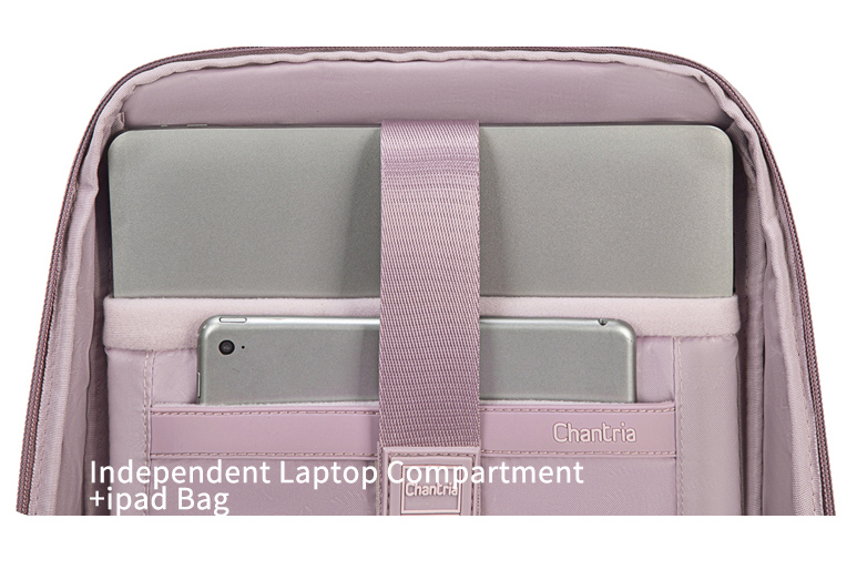 CHANTRIA γυναικεία τσάντα πλάτης CB00639 με θήκη laptop 14", 12.5L, χακί - Image 6