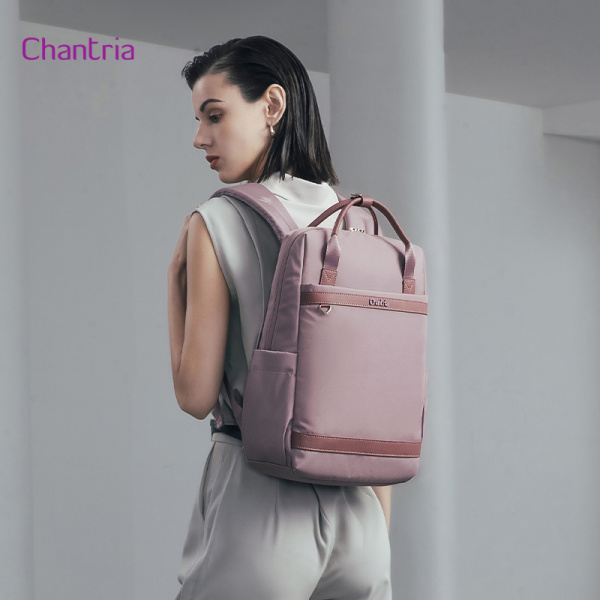 Alternative view of CHANTRIA γυναικεία τσάντα πλάτης CB00639 με θήκη laptop 14", 12.5L, μωβ