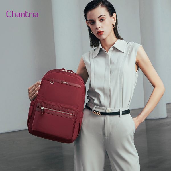 Alternative view of CHANTRIA γυναικεία τσάντα πλάτης CB00649 με θήκη laptop 14", 14.3L, κόκκινη
