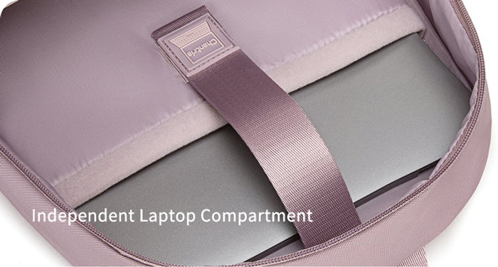 CHANTRIA γυναικεία τσάντα πλάτης CB00649 με θήκη laptop 14", 14.3L, κόκκινη - Image 7
