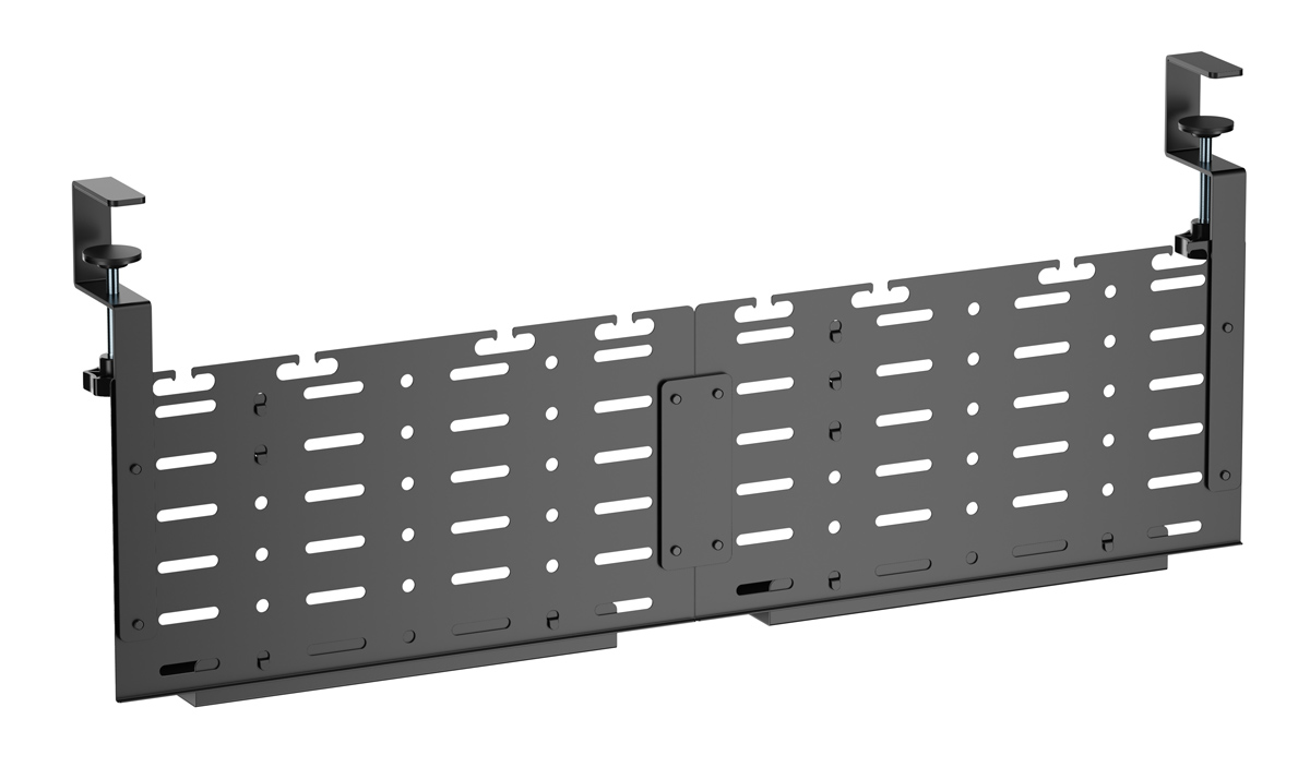 BRATECK cable management γραφείου CC11-20-2, μεταλλικό, 768x63x307mm, μαύρο - Image 8