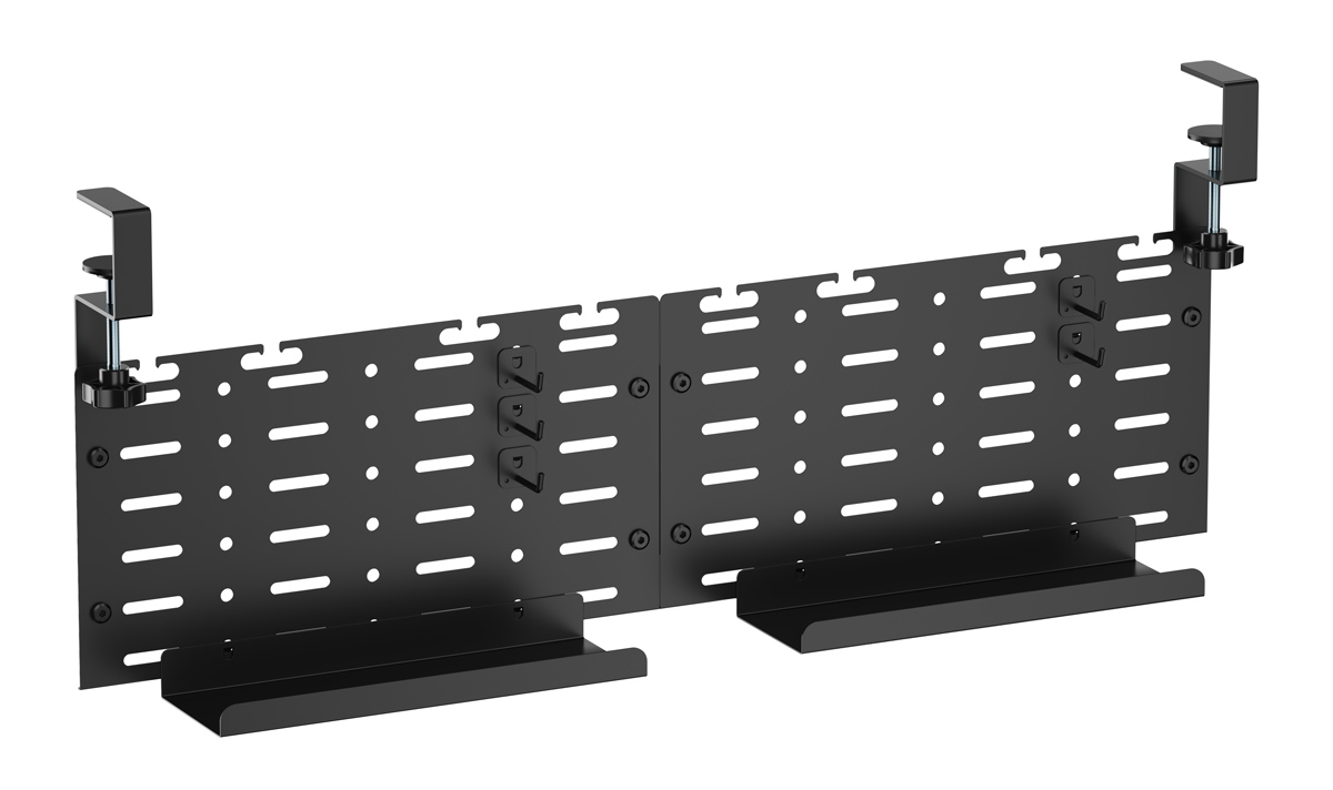 BRATECK cable management γραφείου CC11-20-2, μεταλλικό, 768x63x307mm, μαύρο