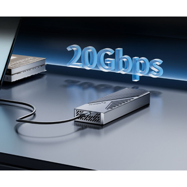 Alternative view of ORICO θήκη για M.2 NVME SSD CNM2-G20, 20Gbps, γκρι