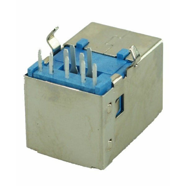 Alternative view of USB 3.0 Connector B TYPE (Solder out), Silver