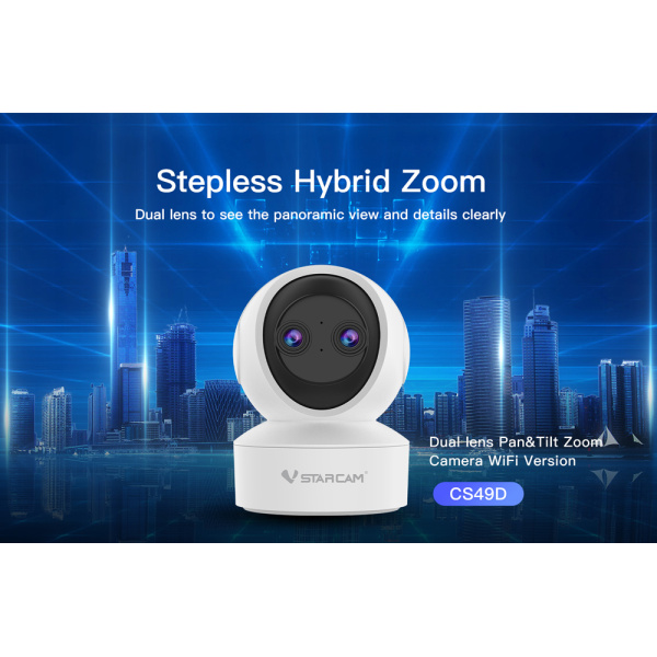 Alternative view of VSTARCAM smart κάμερα CS49D, 3MP, dual lens, WiFi, PTZ, SD