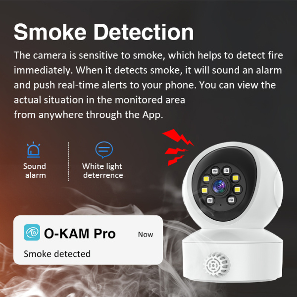Alternative view of VSTARCAM smart κάμερα CS49LM με ανιχνευτή καπνού/αερίου, 3MP, WiFi, PTZ, SD