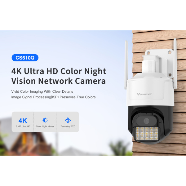 Alternative view of VSTARCAM smart κάμερα CS610Q, 4K/8MP, WiFi, PTZ, SD, IP66