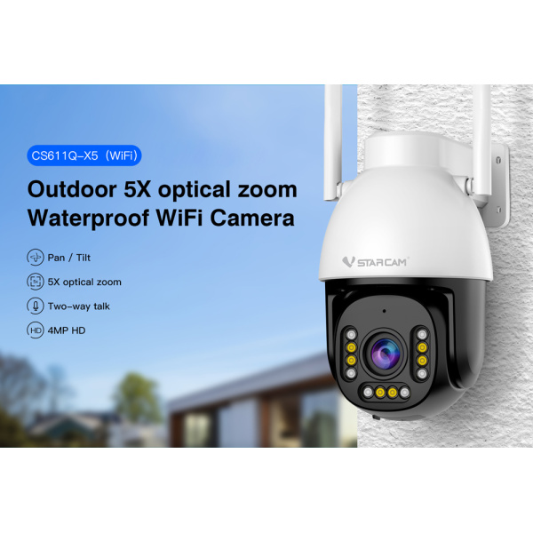 Alternative view of VSTARCAM smart κάμερα CS611Q-X5, 4MP, WiFi, PTZ, 5x zoom, SD, IP66