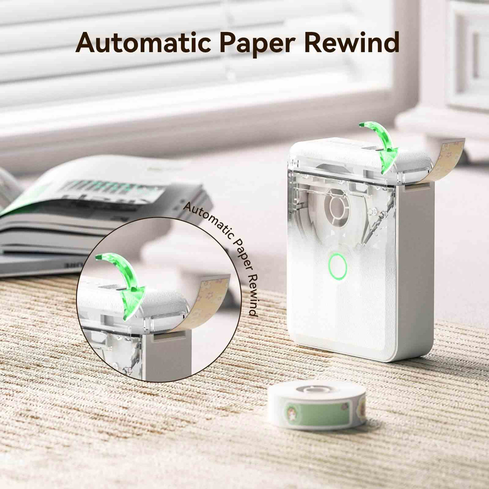 NIIMBOT smart θερμικός εκτυπωτής ετικετών D110-M, 203dpi, Bluetooth, λευκός - Image 3