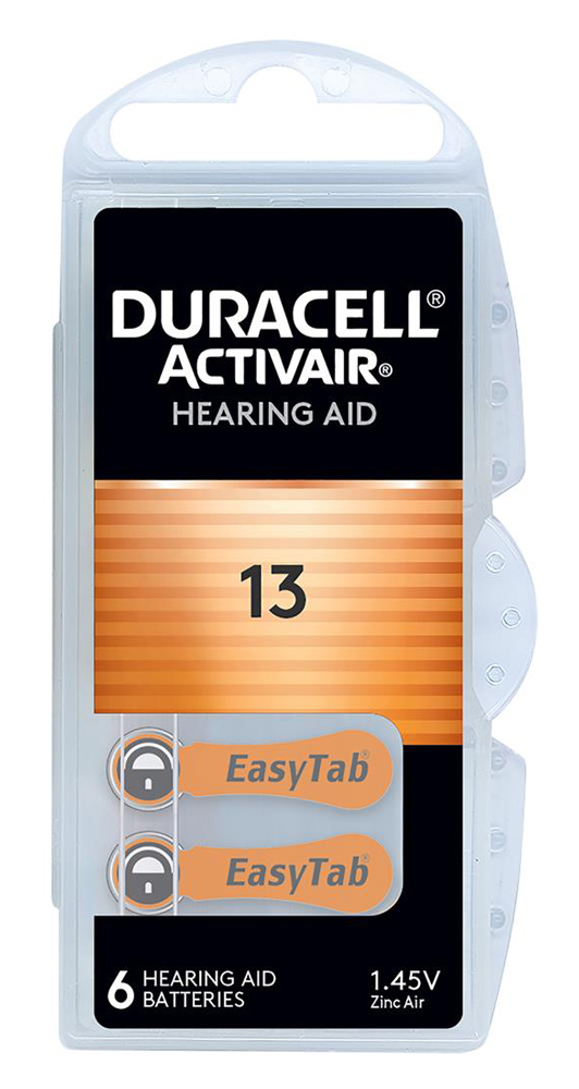 DURACELL μπαταρίες ακουστικών βαρηκοΐας Activair 13, 1.45V, 6τμχ