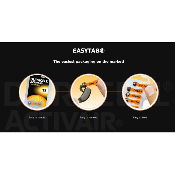 Alternative view of DURACELL μπαταρίες ακουστικών βαρηκοΐας Activair 312, 1.45V, 6τμχ