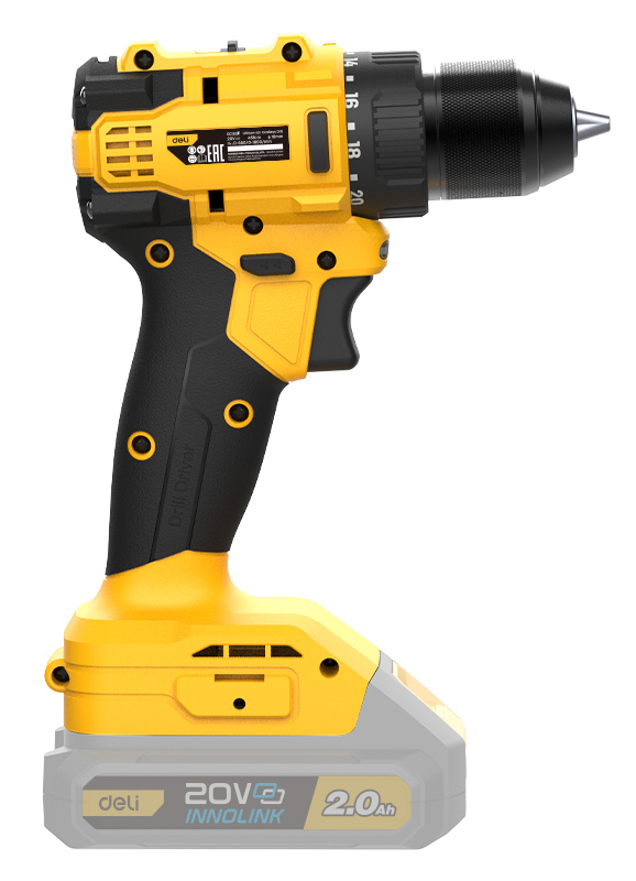 DELI δράπανο μπαταρίας DC120Z, Brushless, 20V, 45N.m - Image 3