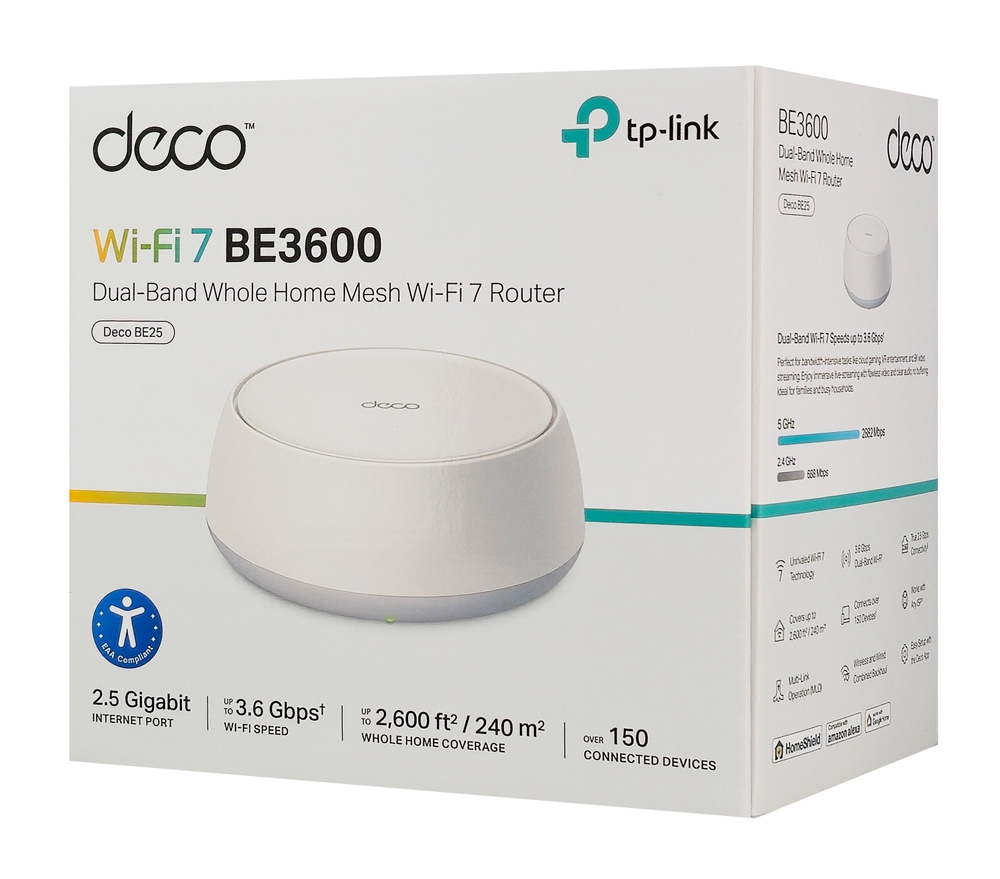 TP-LINK Home Mesh WiFi 7 System Deco BE25, 3600Mbps ΒΕ3600, V1.0 - Image 8