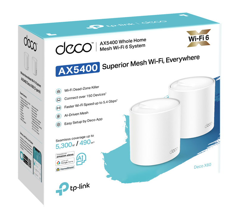 TP-LINK Home Mesh Wi-Fi System Deco X60, 5400Mbps AX5400, Ver. 3.2, 2τμχ - Image 8