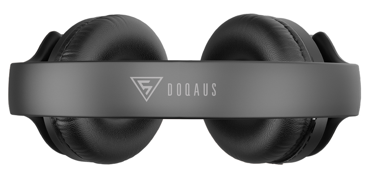 DOQAUS headphones DESIGN 1, ασύρματα & ενσύρματα, Φ40mm, 600mAh, μαύρα - Image 2