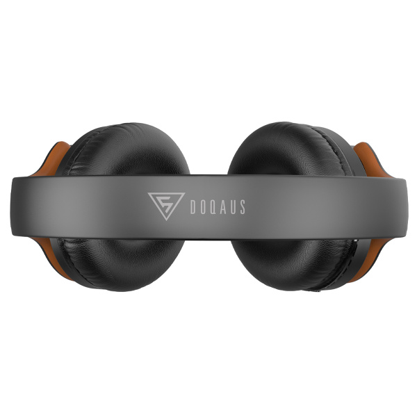 Alternative view of DOQAUS headphones DESIGN 1, ασύρματα & ενσύρματα, Φ40mm, 600mAh, μαύρα/καφέ