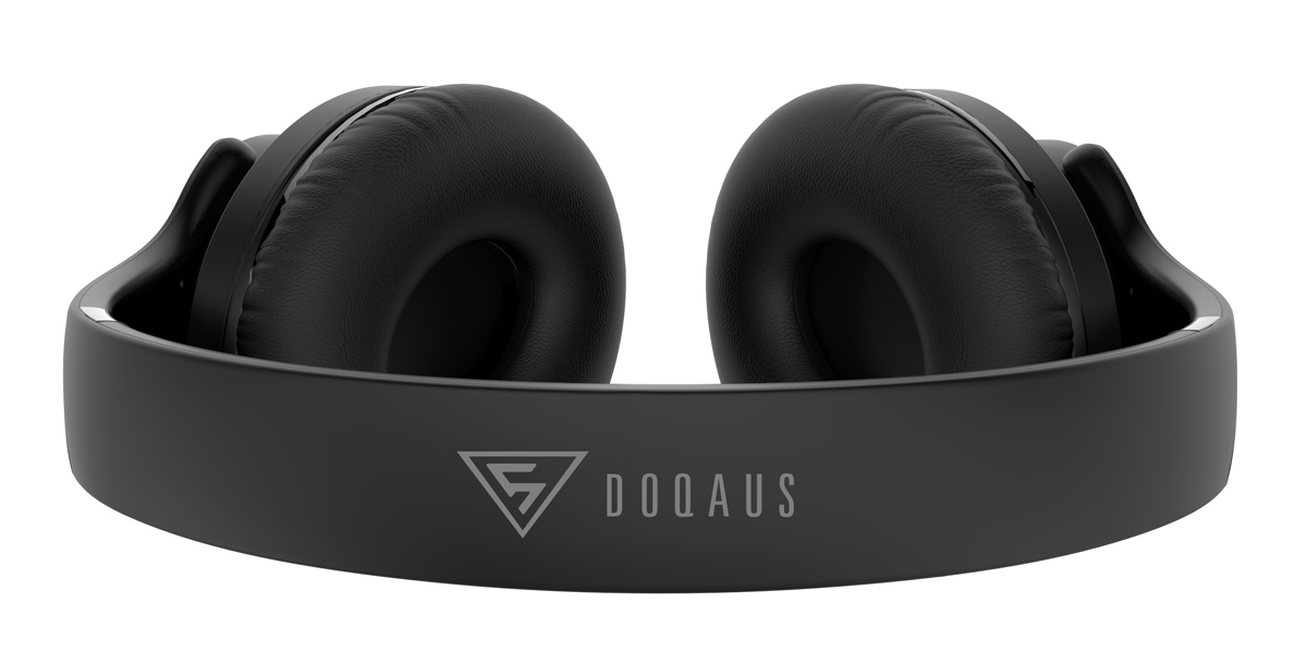 DOQAUS headphones DESIGN 2, ασύρματα & ενσύρματα, Φ40mm, 600mAh, μαύρα - Image 2