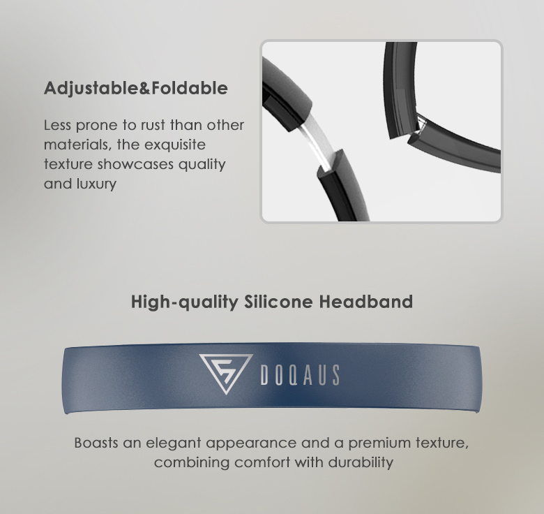 DOQAUS headphones DESIGN 2, ασύρματα & ενσύρματα, Φ40mm, 600mAh, μαύρα - Image 8