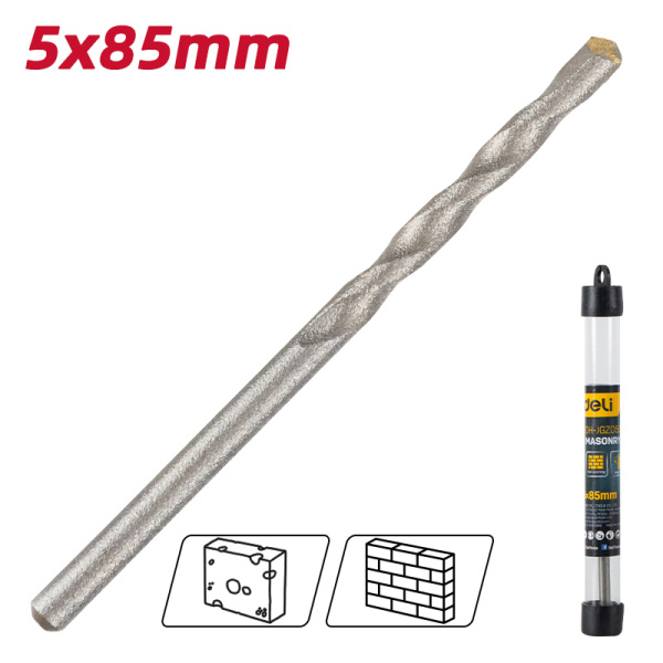 Alternative view of DELI τρυπάνι DH-JGZ050-E1 για τοίχο, 40Cr YG6, 5x85mm, κυλινδρικό