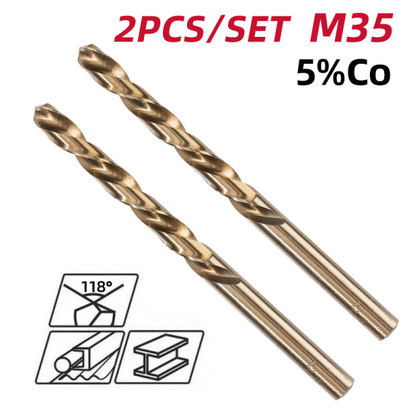 Alternative view of DELI σετ τρυπάνια DH-MHZ020-E2 για μέταλλο, M35 HSS 5% κοβαλτίου, DIN 388, 2x49mm, κυλινδρικό, 2τμχ