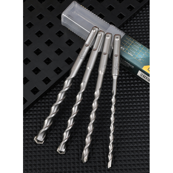 Alternative view of DELI σετ τρυπάνια DH-YCZ004-WD1 για τοίχο, 40Cr YG8, 6/8/10/12x160mm, SDS Plus, 4τμχ
