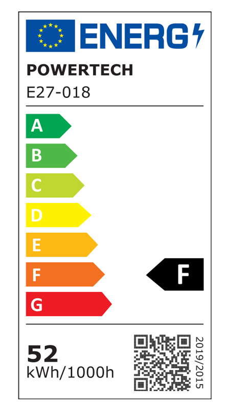 POWERTECH LED λάμπα E27-018, 4x αναδιπλούμενα πτερύγια, 52W, 4000K, E27 - Image 4