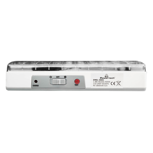 Alternative view of POWERTECH LED φωτιστικό εκτάκτου ανάγκης EMEL-0001, 1800mah, λευκό